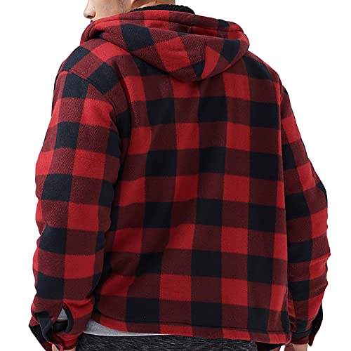 Image of Gary Com Heavyweight Sherpa Hoodies for Men, Thick Fleece Lined Full Zip Up Winter Warm Sweatshirts Work Jackets