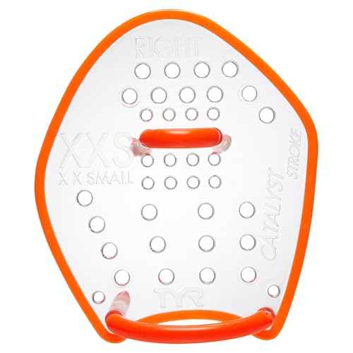 Image of TYR Catalyst Stroke Swim Paddles - Competitive Swimming Technique Equipment | Natural Palm Fitting | Durable K-Resin Construction | Stroke Technique & Power Building | Gridded Multi-Angle Silicone Straps