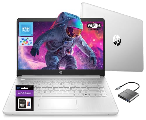 Image of HP 14 inch Student Laptop Office 365, Quad-Core Processor(Beat i3-1115G4), 8GB RAM 256GB Storage (128GB UFS+128GB SD Card), Laptop for College Students and Business Home with Wi-Fi 6 HD Webcam Win11