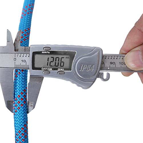 12Mm Climbing Rope,10M(32Ft) 15M(49Ft) 20M(64Ft) Static Rock Climbing Rope With 2 Steel Hooks And Bag,Tree Climbing Rappelling Rope For Outdoor, Climbing Equipment Fire Rescue Parachute Rope #TOP4