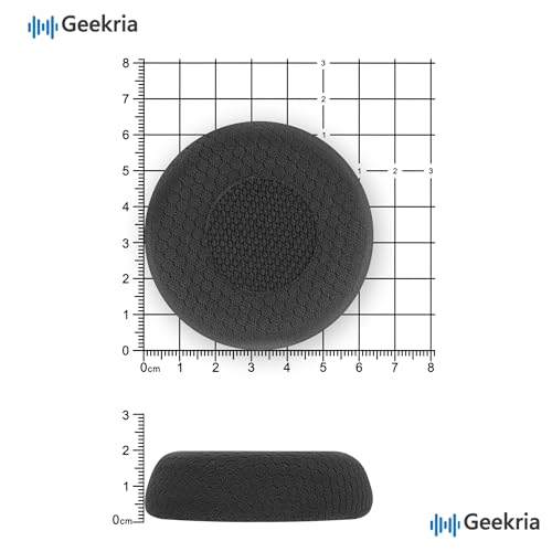 Geekria reposición de almohadillas confort de tela de malla para auriculares Jabra Evolve 75/75UC/75+/75MS, color negro miniatura 6