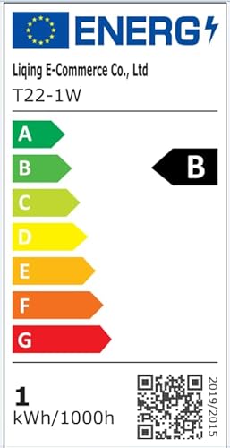 LED Glühbirne E14 Warmweiss 1W 230V, Glühbirne Kühlschrank Led T22 E14 Warmweiß 2700K, Ersatz 10W-15W Halogenlampe, Nicht Dimmbar, für Nachtlicht, Salzlampe, Kronleuchter, Nähmaschine, 2er-Set