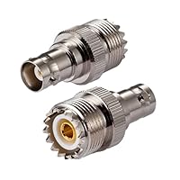 Vecys CB Funk Adapter SO 239 UHF Buchse zu BNC Buchse Antennenadapter für CB-Antenne Amateurfunk Walkie Talkie Handfunkgerät Funkgerät PL259 Koax Wireless LAN-Geräte (2 Stück)