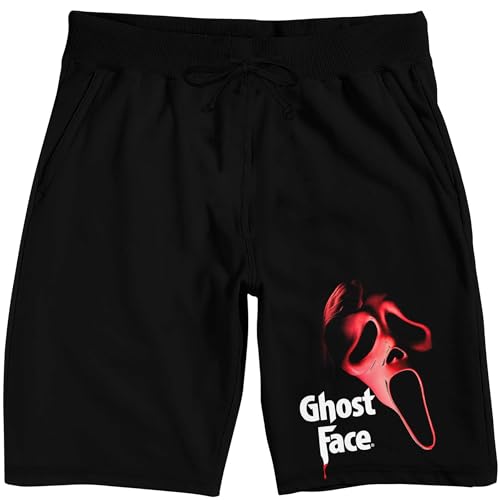 Ghostface Red Mask Adult Black Sleep Pajama Shorts