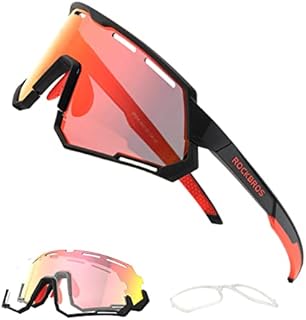 ROCKBROS Cycling Glasses Polarized Sunglasses for Men Women UV400 Protection with TR90 Superlight Frame 2 Interchangable Lens for Driving Fishing Running Climbing Golf Outdoor Sports