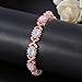 CiNily Opal Tennis Bracelets 18K Rose Gold Plated link Bracelets Opal Jewelry for Women