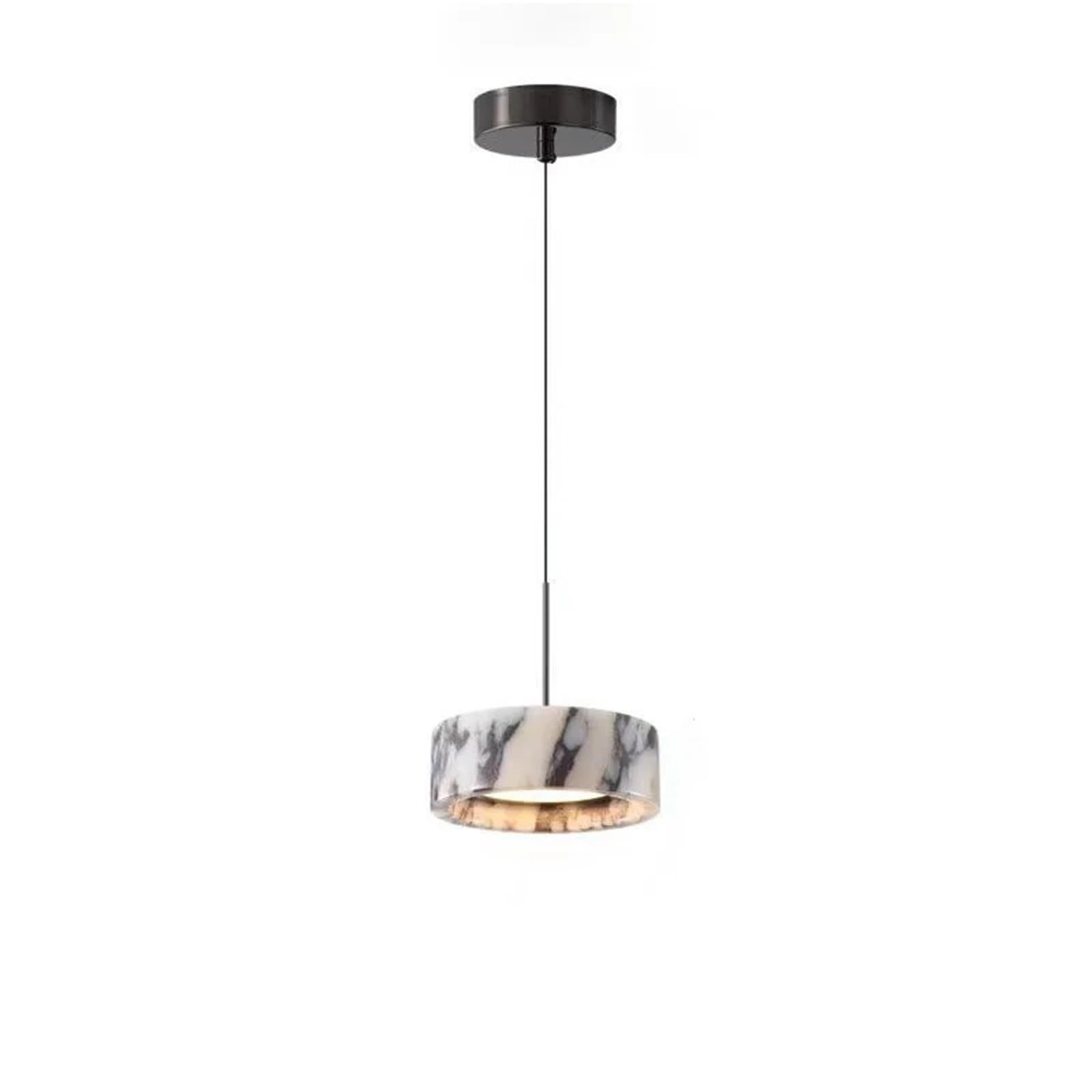 KXEcoLife Modern Natural Stone LED Chandelier Dimmable Wire Height Adjustable for Dining Room Bedroom Kitchen