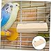 BESPORTBLE 2pcs Rectangular Parakeet Platforms Natural Wooden Bird Stands for Parrots and Cockatiels Easy to Install for Multiple Birds for Cages