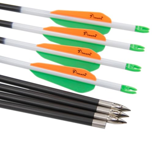 QunYing 300 340 400 Spine Hunting Archery Carbon Arrows for Compound Bows Recurve Bow 30 Inch Arrow Shaft Pack of 12PCS(300)