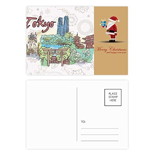 Cartes postales peintes à la main au motif du Père Noël : le lot de 20 pour sublimer vos cadeaux