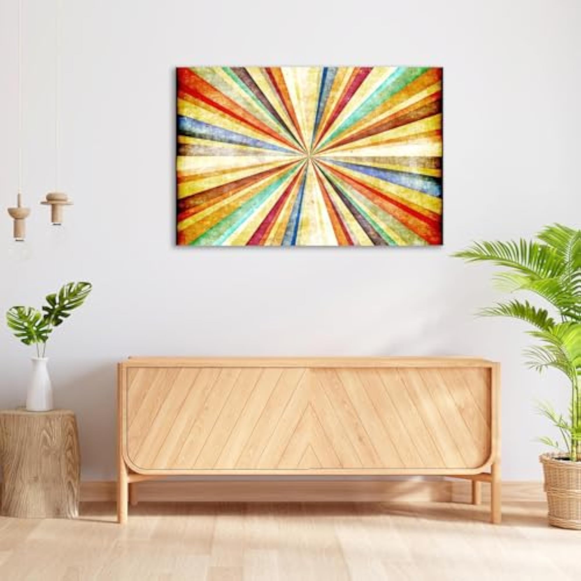 Multicolor Sunbeams D1 Peel & Stick Vinyl Wall Sticker