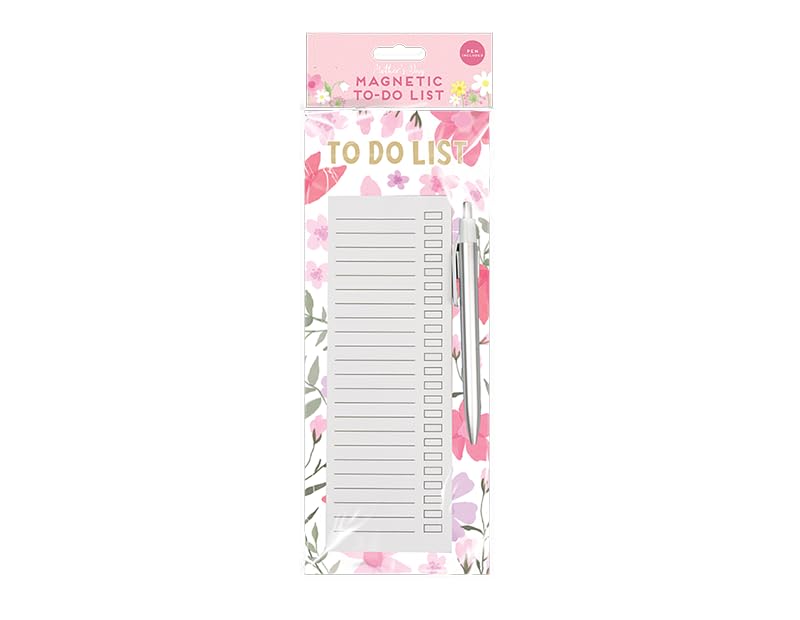 TRTO 1Pcs Mum's Magnetic To-Do List & Pen Planner Reminder Set Mum's Magnetic To-Do List & Pen Easy To Use and Useful for Gifts (Pink)