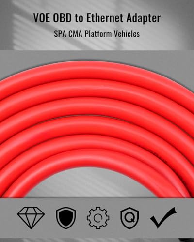 Image of OCHIKI 7 Ft VOE OBD to Ethernet Adapter Fit for Volvo Vehicles Based on SPA CMA Platform 2016+ Replace 9513108 9513062, OBD Cable Compatible with VIDA PC Software or Third-Party Software (Pack of 2)