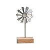 Cwi gifts simple windmill table sitter 10 inch galvanized metal windmill farmhouse tabletop decor  urban country home decor