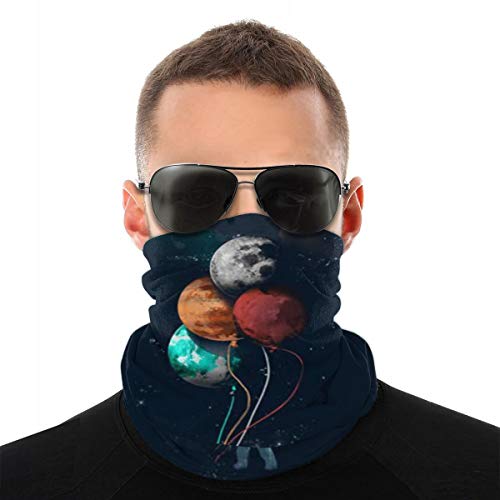 Astronaut Planet Balloon Seamless Face Mask Bandanas Headwear Headband Neck...