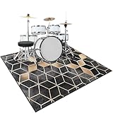 Fácil de Limpiar y Se Adapta a Cualquier Espacio: Lavable EYKWKB alfombra de batería fácil de limpiar, aspiración regular, se puede lavar en la lavadora. Nuestras alfombras acusticas de tela combinan un moderno y retro patrón para que coincida con la mayoría de los estilos de decoración del hogar. Recomendamos esta alfombra para batería insonorizada antideslizante, ya sea que lo uses en sala de ensayo, estudio y escenario, esta tapetes para baterías acústico es una buena opción para ti