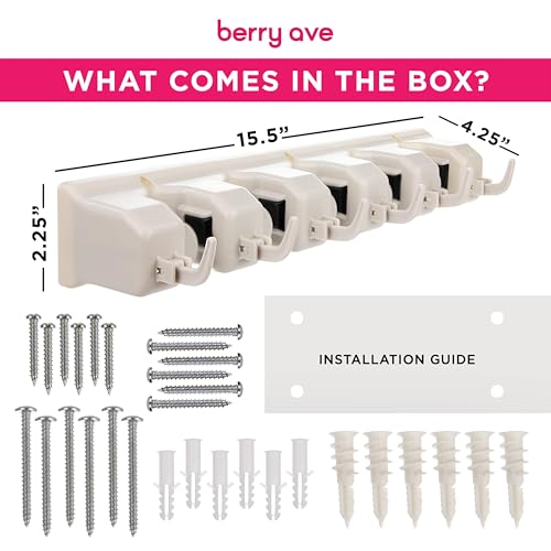 Berry Ave Broom Holder & Wall Mount Garden Tool Organizer - Image 9