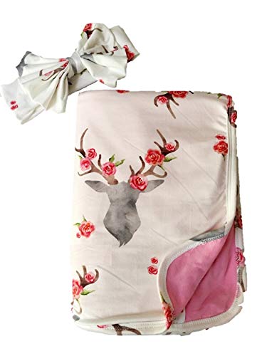 Image of Rosy Kids Ultra Soft Breathable Double Layer Baby Receiving Blanket, Swaddle Blanket for Baby Girl and Baby Boy, Color21JY05