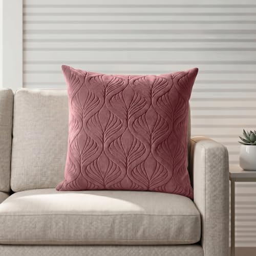 Image of Yellow Weaves Jacquard Cushion Covers | Sofa Cushion Covers | Throw Pillow Cover for Sofa, Couch, Living Room| Removable & Washable | 16x16 Inches, 1 Piece (Wine)
