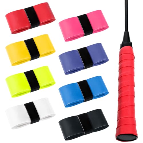 LIQWEI 8 Stück Badminton Griffband, Bunt Griffband Tennisschläger Tennis-Griffband Selbstklebende Anti-Rutsch Schläger Band Griff Für Tennisschläger Badminton Schläger LIQWEI 8 Stück Badminton Griffband, Bunt Griffband Tennisschläger Tennis-Griffband Selbstklebende Anti-Rutsch Schläger Band Griff Für Tennisschläger Badminton Schläger