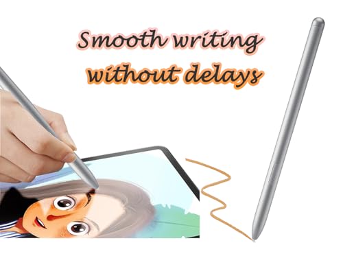 Image of Galaxy Tab S10 FE / S10 FE+ S Pen for Samsung Galaxy Tab S10 FE / S10 FE+ Stylus Pen Replacement + Free Tips Galaxy Tab S10 Fe Pen for Samsung Galaxy Tab S10 FE Stylus S Pen (Silver)