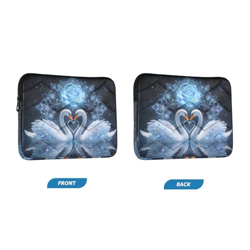 Funda para laptop con diseño de cisne 15.7x11.8 pulg miniatura 2