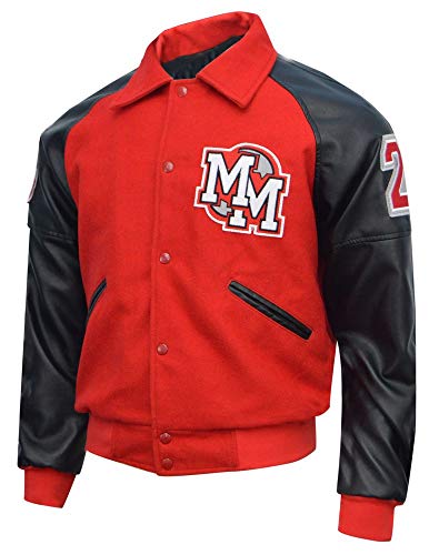 TJF Men Red and Black Wool Letterman Jacket3