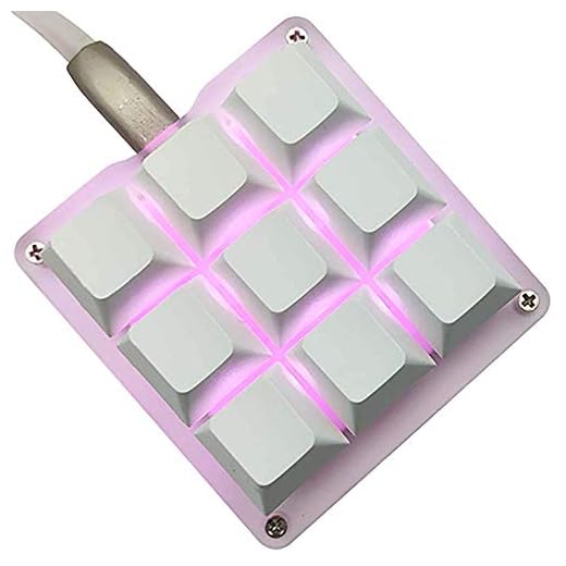9 Keys 24 Macro Programmable Setting Keypad RGB Backlight Mechanical Keyboard for OSU Single-Handed Keyboard Electric Contest Game PC Laptop MAC Win Geeker Outemu Red Switch(Blank Keycap)