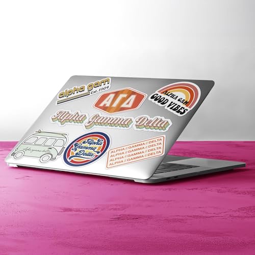 Alpha Gamma Delta autocollants rétro durables pour stickers gourde et pc
