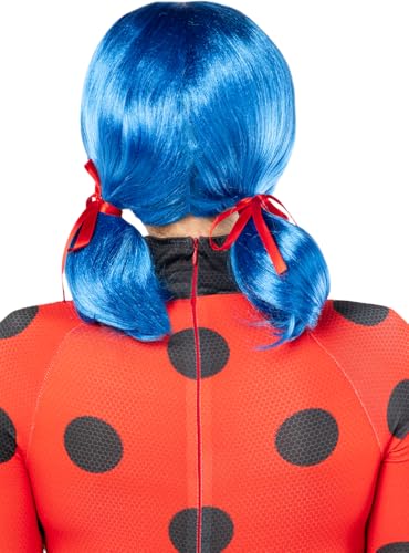 Perruque Ladybug rouge à couettes pour adulte accessoire Miraculous Funidelia
