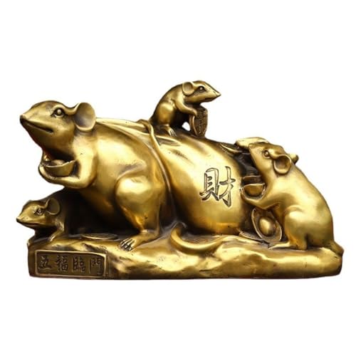 Ornements de souris Feng Shui en laiton pour rompre la monotonie d'une décoration de bureau