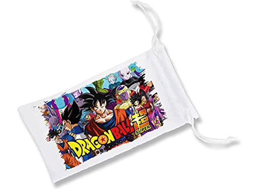 MERCHANDMANIA 1 Funda Bolsa Multiusos Dragon Ball Super Goku Anime Gafas Dados rol Personalizada Color