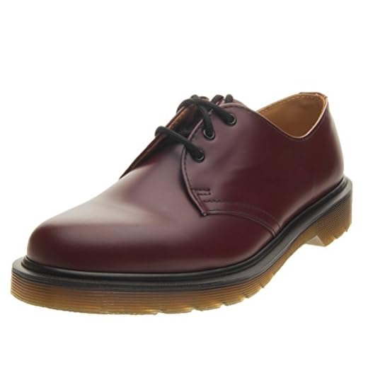 Dr. Martens 1461 Smooth Unisex vuxna Derby snörskor, Röd körsbärsröd, 36 EU