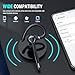 Bluetooth Headset with APTX HD Audio, Wireless Hands-Free Earpiece with CVC 8.0/ENC Dual Mic, Mute Button & Dual Device Connection, 90H Playtime Single-Ear Headphone for Trucker, Business, Blue‌