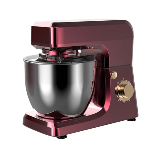 Powerful 1800W Stand Mixer with 10L Bowl Stainless Steel Electric Dough Maker for Home Baking Easy to Clean Red Food Mixer