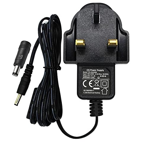 AC to DC 5V 2A Power Adapter Supply, Plug 3.5mm x 1.35mm, with 5.5mm x 2.1mm Connector, UK Cover