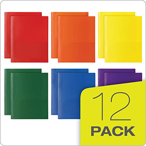 Oxford-2-Pocket-Folders-with-Fasteners-Sturdy-Plastic-Folders-Letter-Size-Asstd-Colors-Blue-Green-Yellow-Orange-Red-Purple-12-Pack-13188