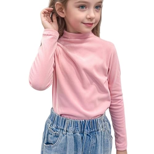 Image of Toddler Turtleneck Girls Boys Thermal Shirt Mock Neck Top Long Sleeve Undershirts
