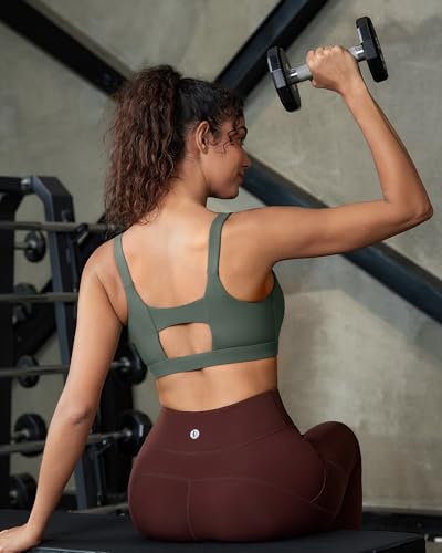 Image of RUNNING GIRL Sports Bra for Women High Support, Molded Cup Supportive High Impact Sports Bras with Sewn in Pads