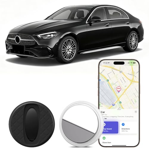 Traceur GPS Voiture Compatible avec Localiser d'A-pple(iOS Uniquement), Localisateurs d'Objets Sans Abonnement, Autonomie jusqu'à 365 Jours, Étanchéité...