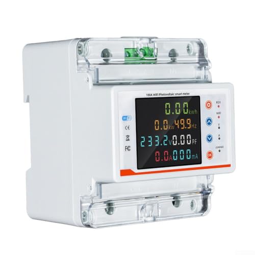 Disyuntor inteligente WiFi 4P 100A Tuya para medición bidireccional de energía