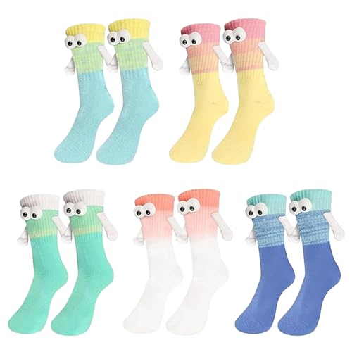 MLPKOI 5 Pares Calcetines para Parejas Con Las Manos, Calcetines