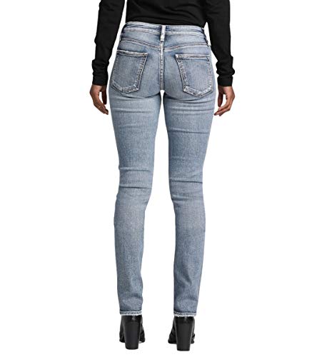 Silver Jeans Co. Women's Suki Mid Rise Curvy Fit Straight Leg Jeans3