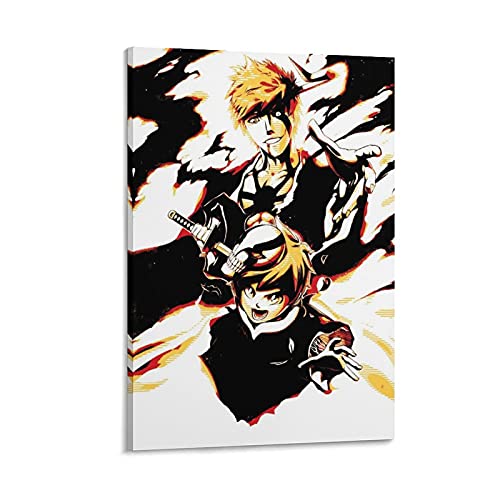 BLEACH黒崎一護アニメキャンバスアートポスターとウォールアート