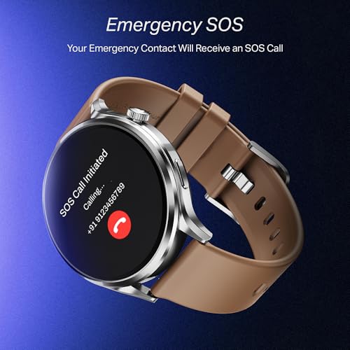 Image of boAt Lunar Discovery Pro, 1.39 inch Display, Premium Metal Build, Round Dial, Emergency SOS, Functional Crown, Multiple Sports Modes, HR,SpO2 & Sleep Tracking, Smart Watch for Men & Women (Cocoa Brown)
