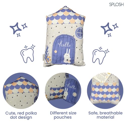 Splosh Tooth Fairy House Navy, Magical Tooth Fairy Pillow with Fairy Door to Place Lost Tooth - Image 3