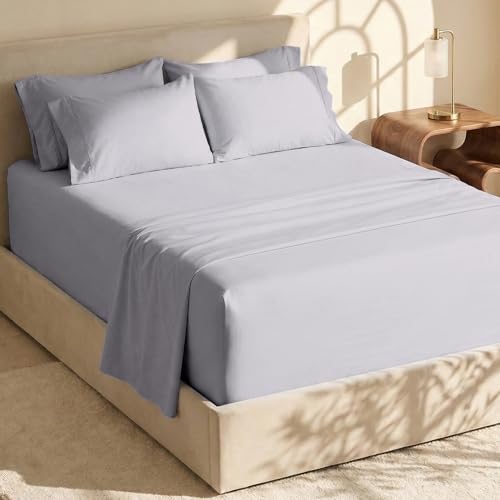 Image of Hearth & Harbor Extra Deep Pocket Sheets - Fits Mattress 18-24 Inches Deep - Extra Deep Pocket Twin Sheets Sets - 4 Piece Twin Size - Light Lavender
