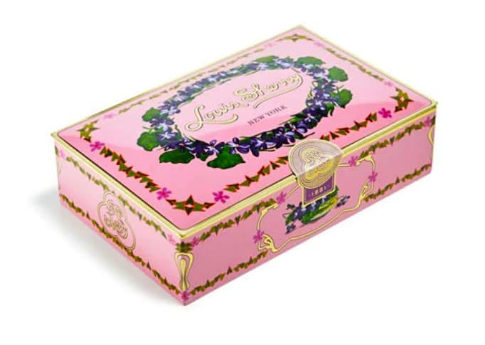 LOUIS SHERRY, Premium Chocolates in Decorative Designer "Orchid" Tin, 12 Pieces