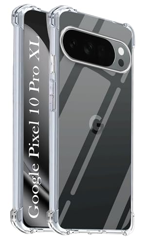 Image of Jkobi Shockproof Crystal-Clear Back Cover for Google Pixel 10 Pro XL (Anti Yellow Case | Drop & Camera Protection | Hard Polycarbonate)