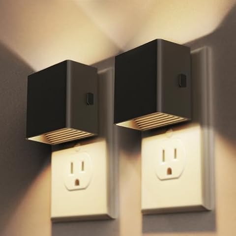 DORESshop LED Night Lights Plug into Wall [2 Pack], Plug in Nightlight, 3 Level Brightness Adjustable Night Light, Dusk to Dawn Sensor, Nightlights for Adults, Bedroom, Bathroom, Hallway, 3000K Cover